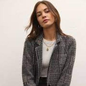 Z Supply Roxane Houndstooth Blazer Small Brand New Without Tags